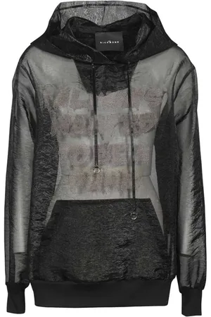 John Richmond Sweathshirts & Hoodies, Dame, Sort, S, Silke Rhinestone Hættetrøje