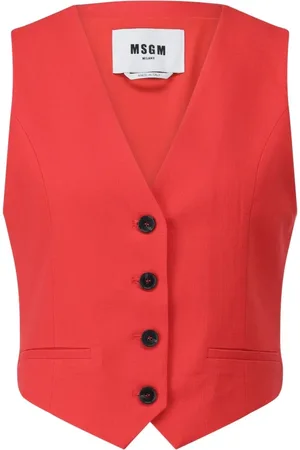 Msgm Jakke, Dame, Rød, M, Elegant V-hals Vest