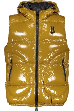 HERNO Jakke, Herre, Brun, L, Uld, Blank Hættet Bodywarmer med Lommer