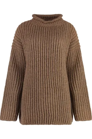 Malo Strik, Dame, Brun, S, Uld, Blød Alpaca Blandet Rib Strik