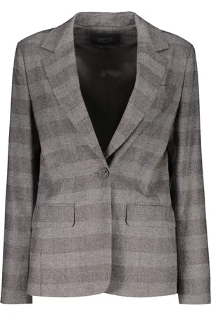 LORENA ANTONIAZZI Jakke, Dame, Grå, S, Uld, Uldblazer Reverskrave Stilfuldt Design