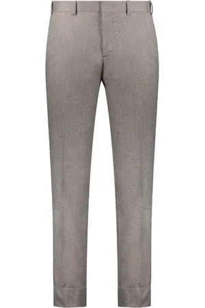 BRIONI Bukser, Herre, Grå, 2XL, Uld, Skræddersyede uldbukser