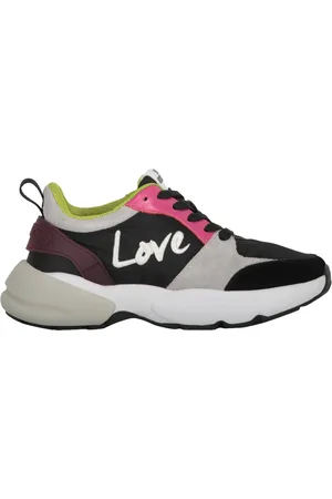 Moschino Sko, Dame, Flerfarvet, 35 EU, Suede, Suede Low-top Sneakers