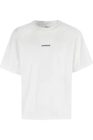 A PAPER KID Top, Herre, Hvid, L, Bomuld, Afslappet Bomuld T-Shirt