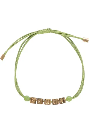 Fendi Tilbehør, Dame, Grøn, ONE SIZE, Messing Reb Armbånd