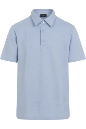 BRIONI Top, Herre, Blå, XL, Bomuld, Lead Sky Polo Shirt