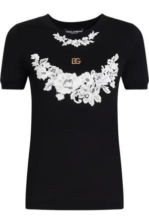 Dolce & Gabbana Top, Dame, Sort, M, Bomuld, Afslappet Bomuld T-shirt til Mænd