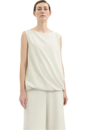 Annette Görtz Top, Dame, , 3XL, Polyester, Elegant Cream Top med Minimalistisk Design