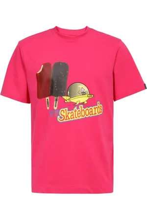 ICECREAM Top, Herre, Lyserød, XL, Bomuld, Bomuld T-shirt med Front Print
