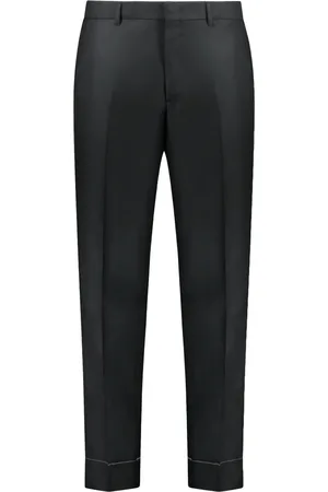 BRIONI Bukser, Herre, Sort, XL, Uld, Skræddersyet uldbukser