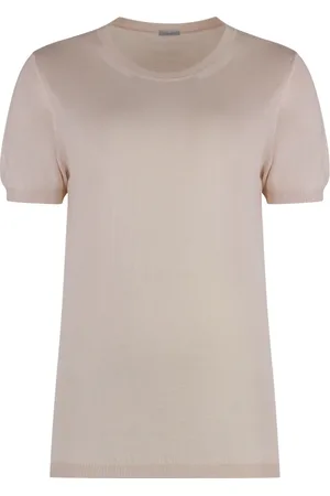 Malo Strik, Dame, Lyserød, L, Uld, Ribstrikket kortærmet sweater