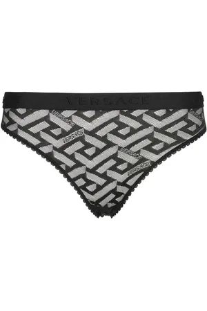 VERSACE Undertøj, Dame, Sort, L, Uld, Monogram Blonde Trusser