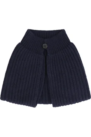 Malo Tilbehør, Dame, Blå, ONE SIZE, Cashmere, Kashmir Ribstrikket Krave