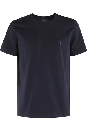 Dondup Top, Herre, Blå, S, Bomuld, Jersey Logo T-shirt