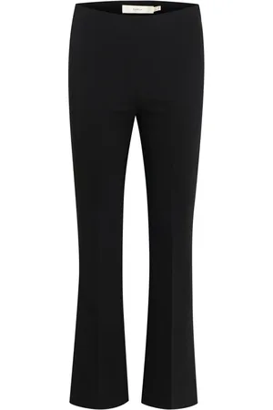 INWEAR Bukser, Dame, Sort, L, Polyester, Bootcut sorte bukser med høj talje