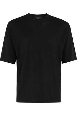 Roberto Collina Top, Herre, Sort, M, Behagelig pasform rund hals sweater