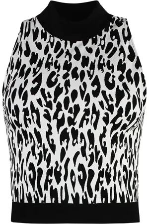 Wolford Top, Dame, Flerfarvet, L, Leopard motif tank-top