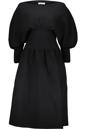 Bottega Veneta Kjole, Dame, Sort, XS, Uld, Elastisk viskosekjole med elastan
