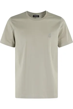 Dondup Top, Herre, Grøn, L, Bomuld, Jersey Logo Print T-shirt