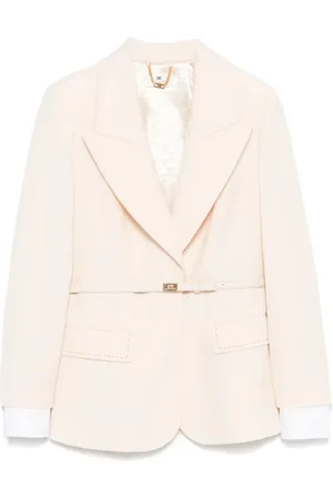 Elisabetta Franchi Jakke, Dame, , L, Denim, Vintage Denim Jakke Americana Stil