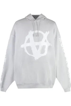 Vetements Sweathshirts & Hoodies, Herre, Grå, M, Bomuld, Vintage Bomuldshættetrøje med Ribkanter