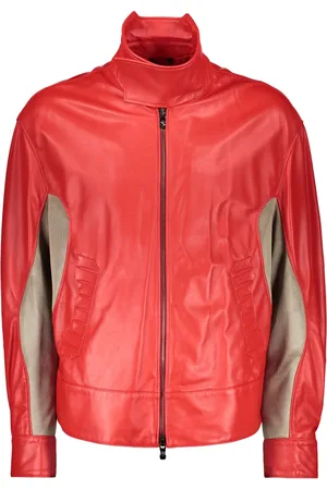 FERRARI Jakke, Herre, Rød, XL, Polyester, Bomberjakke med strikkede indsatser