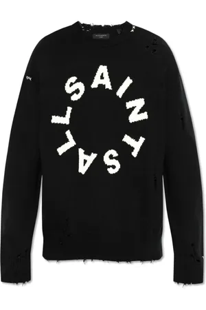 AllSaints Strik, Herre, Sort, XS, Bomuld, Trøje med Diaego-logo