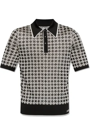 AMIRI Top, Herre, Sort, XL, Uld, Polo med logo