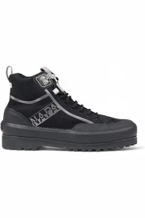 Superga Sko, Dame, Sort, 39 EU, Sorte Snørestøvler med Gummi Sål