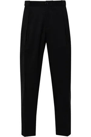 Briglia 1949 Bukser, Herre, Sort, L, Uld, Elegant Uld Cashmere Afslappede Bukser