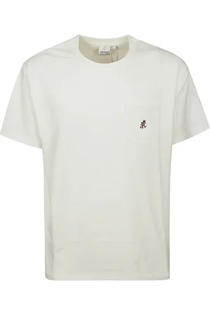 Gramicci Top, Herre, Hvid, XL, Bomuld, Hvid Bomuld Tee med Brystlomme