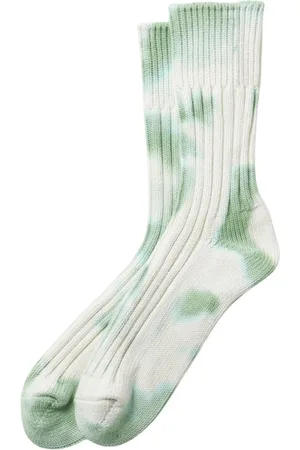 RoToTo Undertøj, Herre, Hvid, M, Bomuld, Ribbet Tie Dye Crew Sokker
