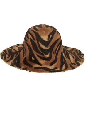 Borsalino Tilbehør, Dame, Flerfarvet, M, Tigermønster Kanin Pels Hat