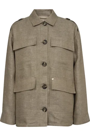 Mos Mosh Jakke, Dame, Grå, XS, Polyester, Glimmerjakke med broderede detaljer