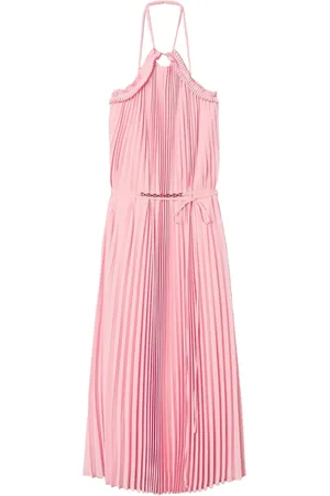 Twin-Set Kjole, Dame, , XS, Uld, Fersken Pink Kjole med Åben Ryg