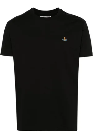 Vivienne Westwood Top, Dame, Sort, XL, Bomuld, Sort Bomuld Orb Logo T-shirts