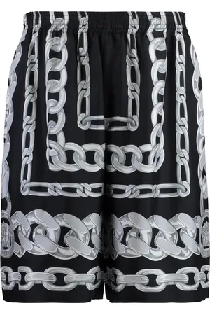 VERSACE Shorts, Herre, Sort, M, Silke Medusa Chain Print Shorts