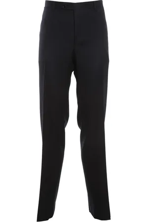 CANALI Bukser, Herre, Blå, 4XL, Uld, Uldbukser med lommer og lukning