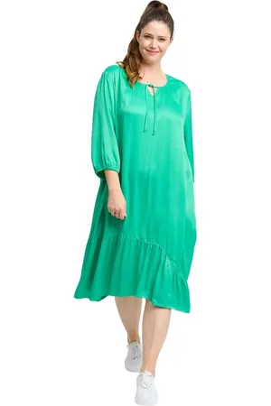 Pont Neuf Kjole, Dame, Grøn, 3XL, Tyl, Grøn A-Form Kjole Tekla Model