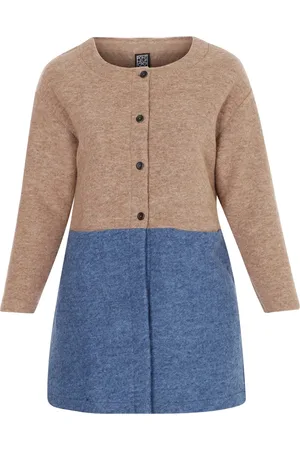 Pont Neuf Strik, Dame, Flerfarvet, M, Uld, Kamel Melange Uld Blend Cardigan