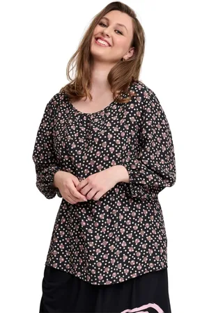Pont Neuf Bluser & Skjorter, Dame, Sort, 3XL, Uld, Zorinna Bluse med nøglehulsdetalje