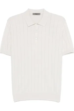 corneliani Top, Herre, , 3XL, Bomuld, Ribbet Pima Bomuld Polo Skjorte