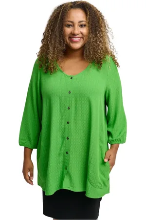 Pont Neuf Bluser & Skjorter, Dame, Grøn, XS, Grøn A-Shape Thorid Bluse