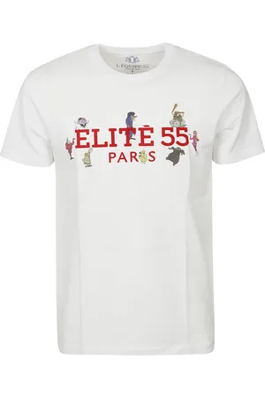 Equipe 55 Top, Herre, Hvid, XL, Bomuld, Bomuld T-shirt med fortrykt