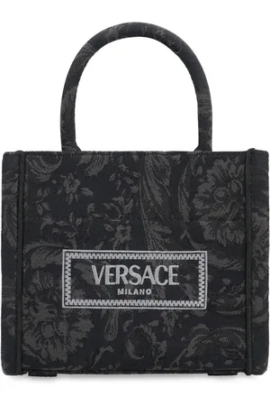 VERSACE Taske, Dame, Sort, ONE SIZE, Bomuld, Barocco Jacquard Mini Tote Taske