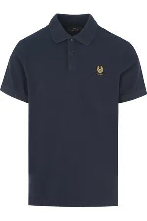 Belstaff Top, Herre, Blå, M, Navy Patch Logo Polo Shirt