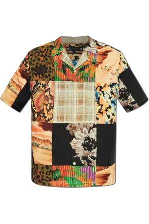 AllSaints Skjorte, Herre, Flerfarvet, XL, Uld, Mønstret skjorte Patche
