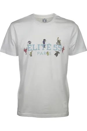 Equipe 55 Top, Herre, Hvid, L, Bomuld, Elite Bomuld T-shirt med Frontal Print