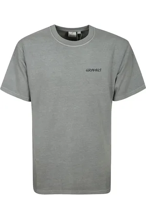 Gramicci Top, Herre, Grå, L, Bomuld, Grå Bomulds T-shirt med Logo Print