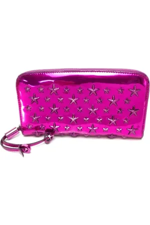 Jimmy Choo Pre-owned, Dame, Lilla, ONE SIZE, Tyl, Pre-owned Laeder punge